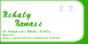 mihaly nanasi business card